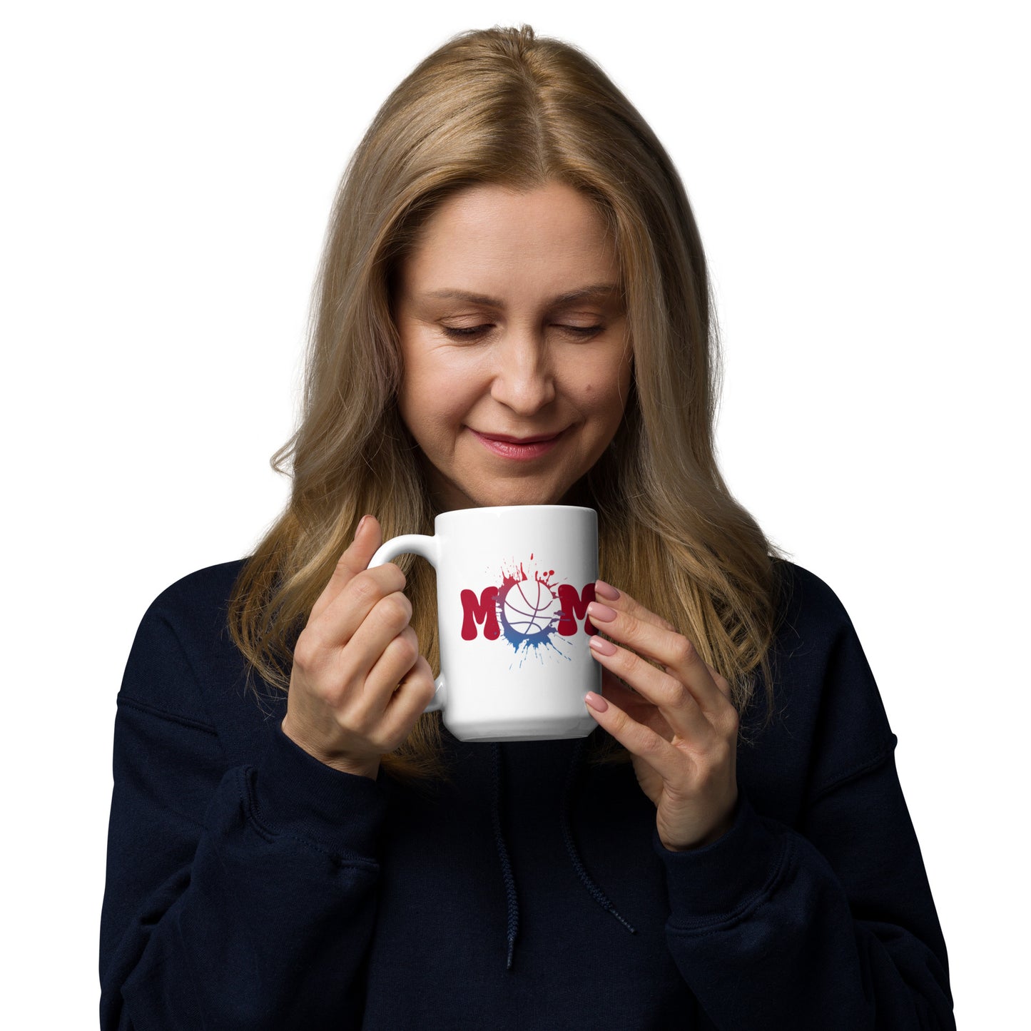 Basketball Mom White glossy mug ilmt