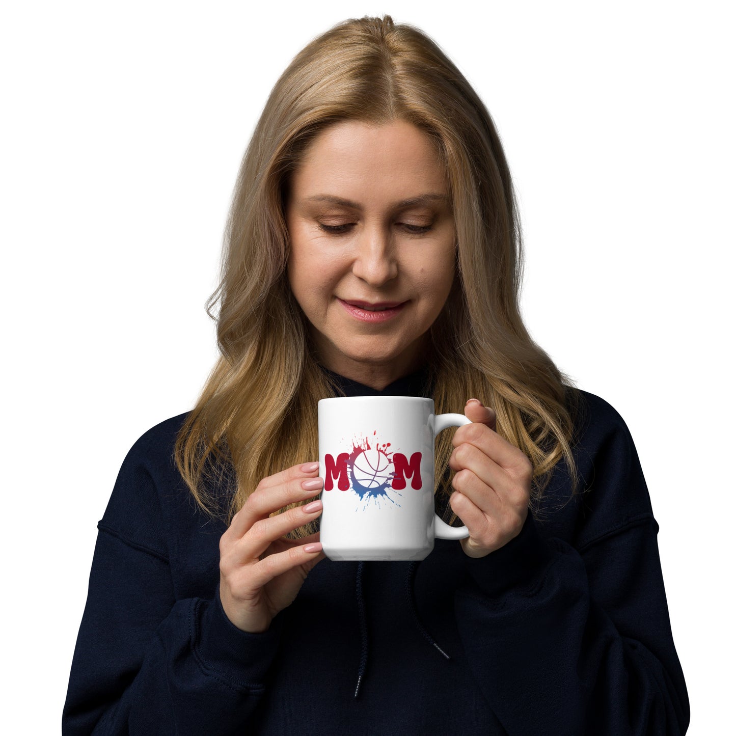 Basketball Mom White glossy mug ilmt