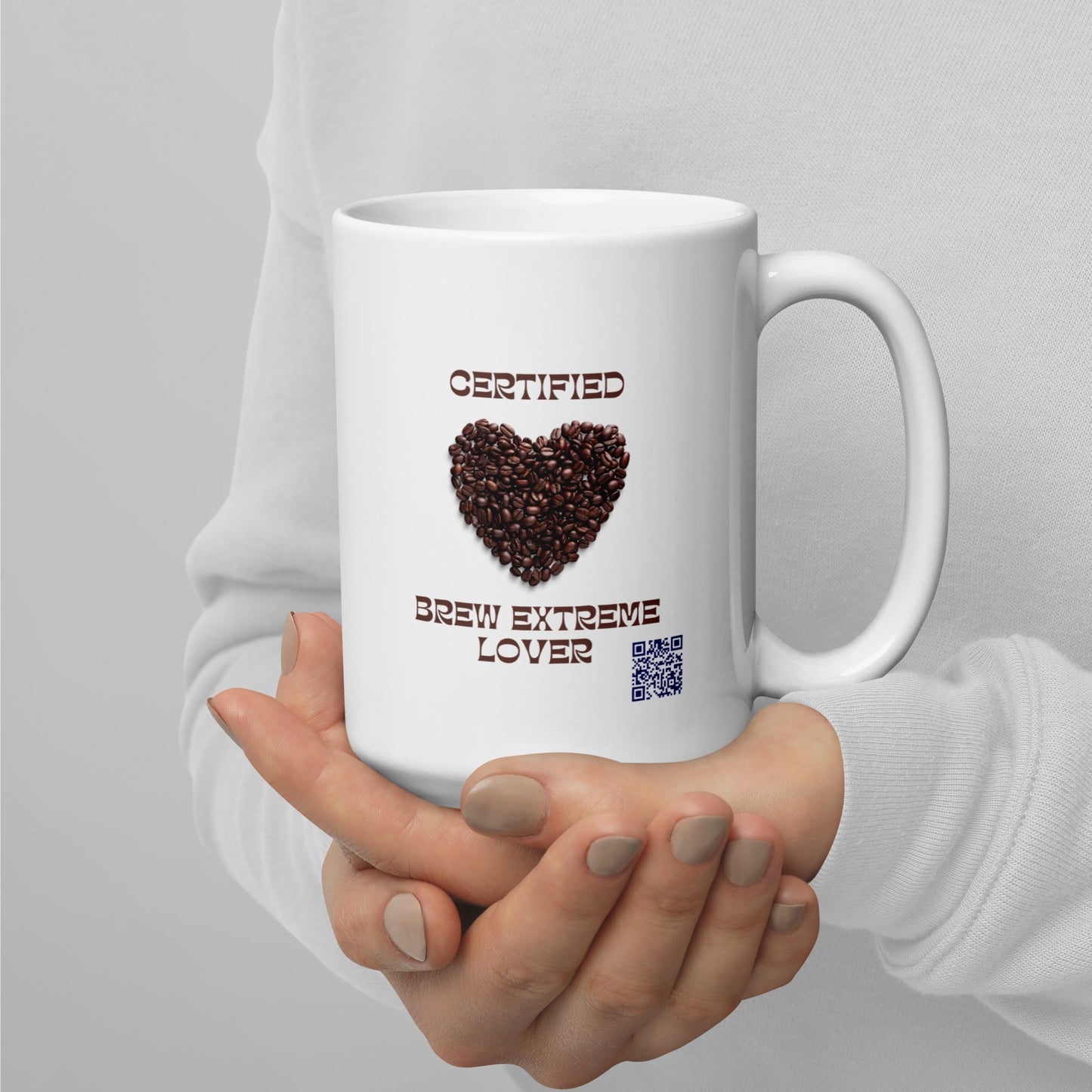 Certified Brew Lover White glossy mug Sam