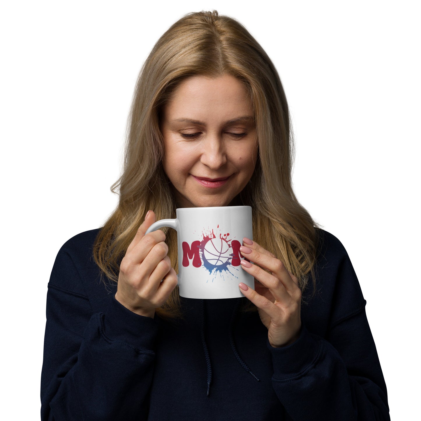 Basketball Mom White glossy mug ilmt