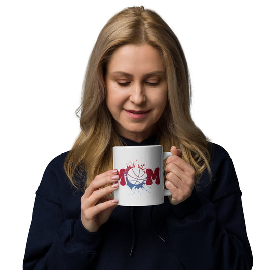 Basketball Mom White glossy mug ilmt