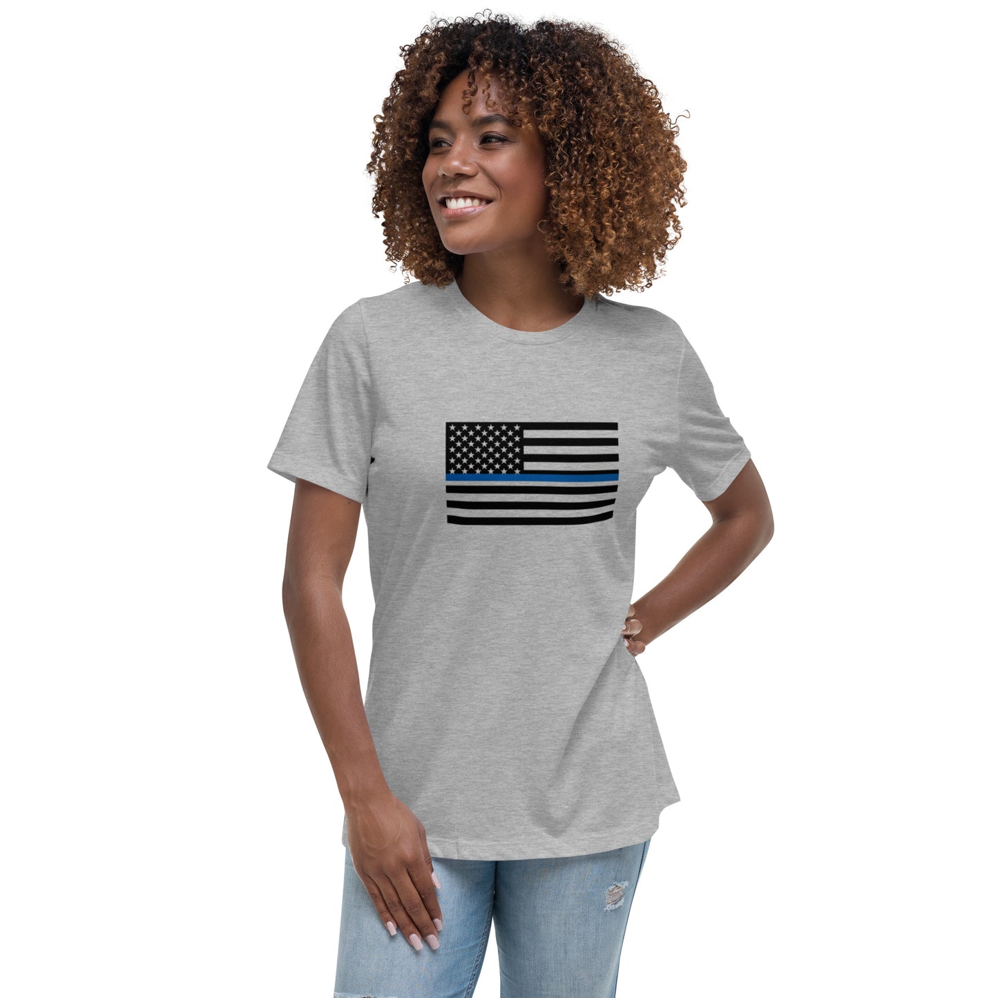 Police Flag Women's Relaxed T-Shirt fre