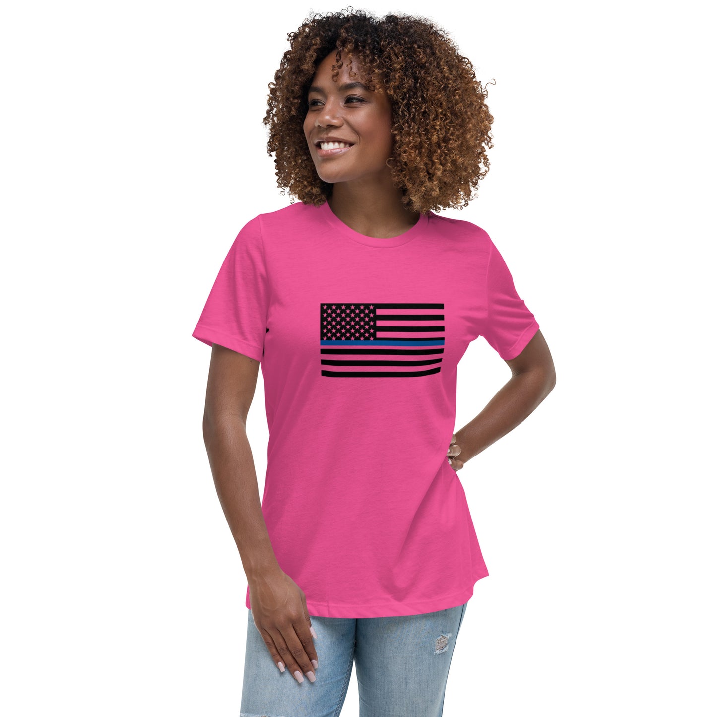 Police Flag Women's Relaxed T-Shirt fre