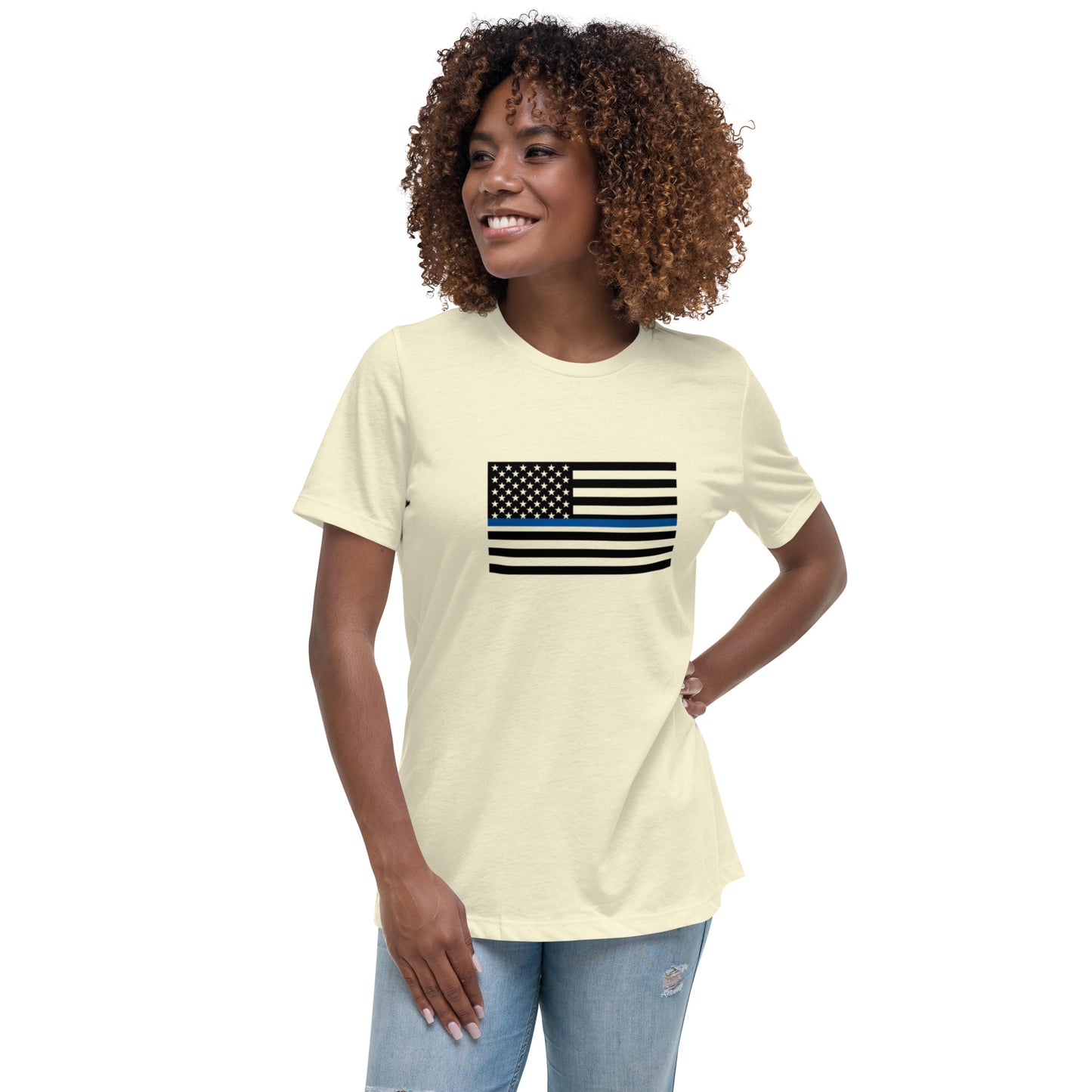 Police Flag Women's Relaxed T-Shirt fre