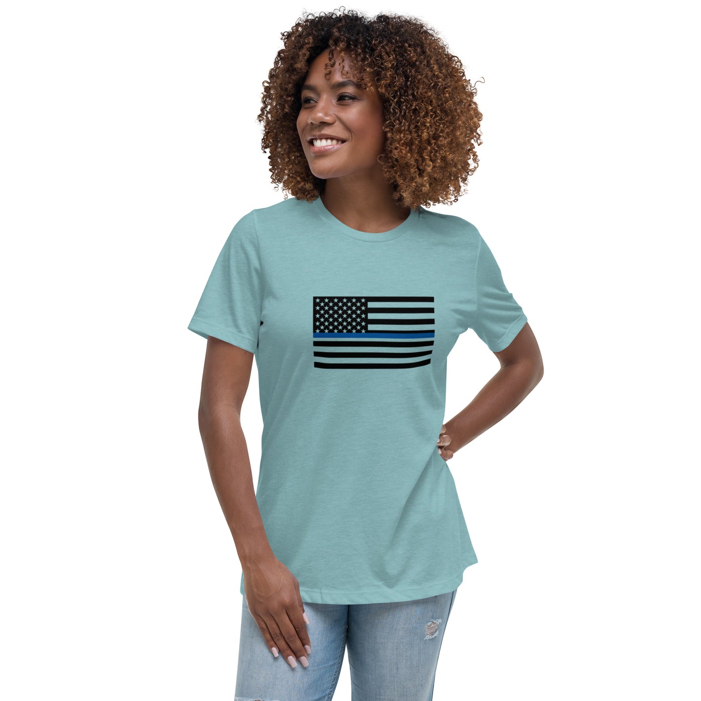 Police Flag Women's Relaxed T-Shirt fre