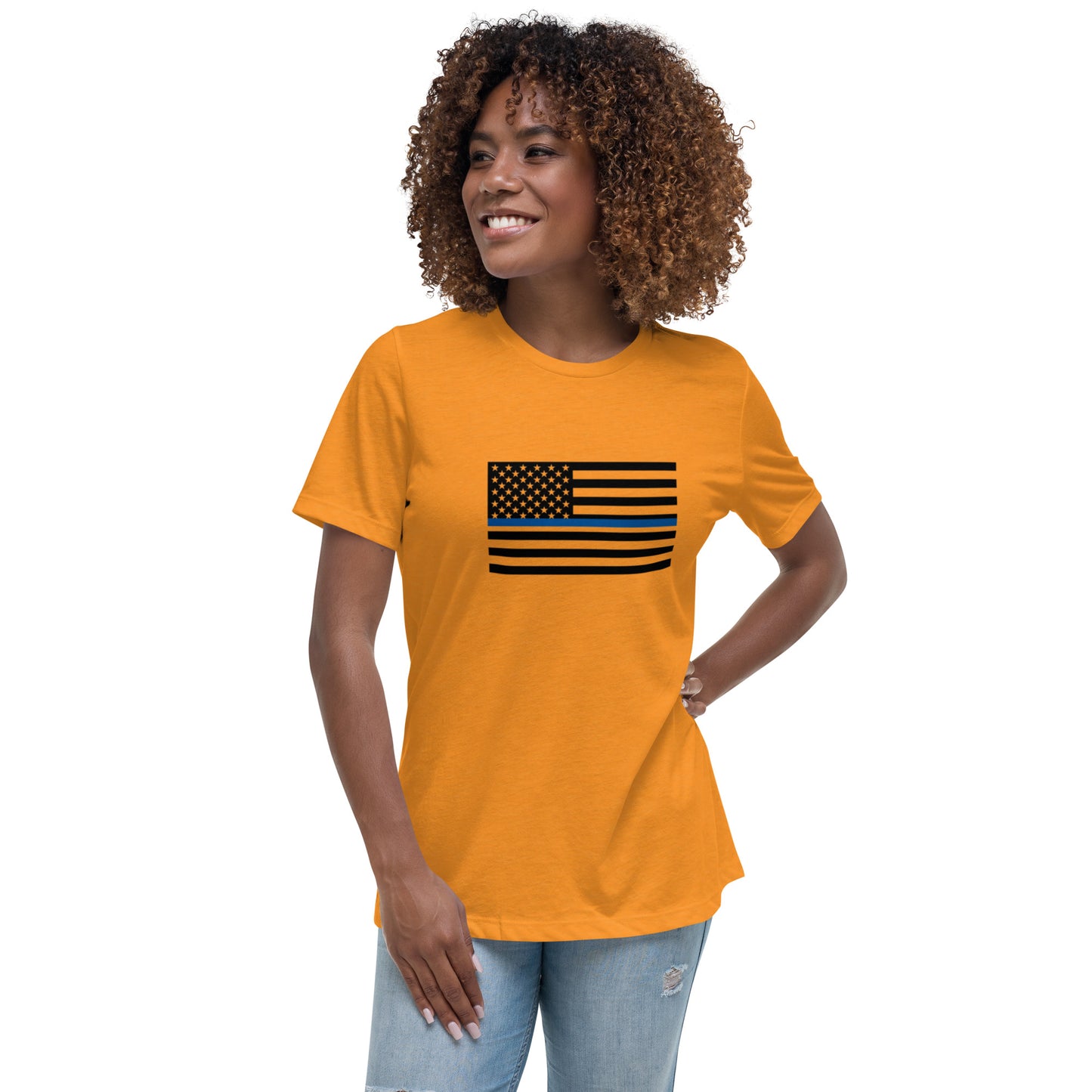 Police Flag Women's Relaxed T-Shirt fre