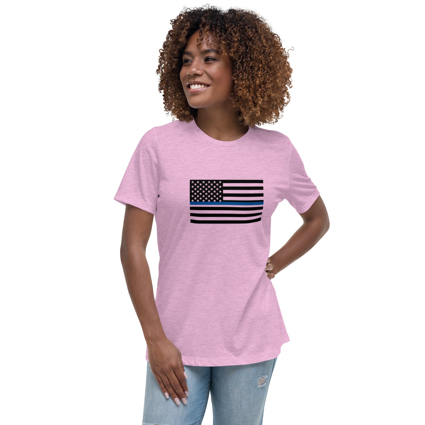 Police Flag Women's Relaxed T-Shirt fre