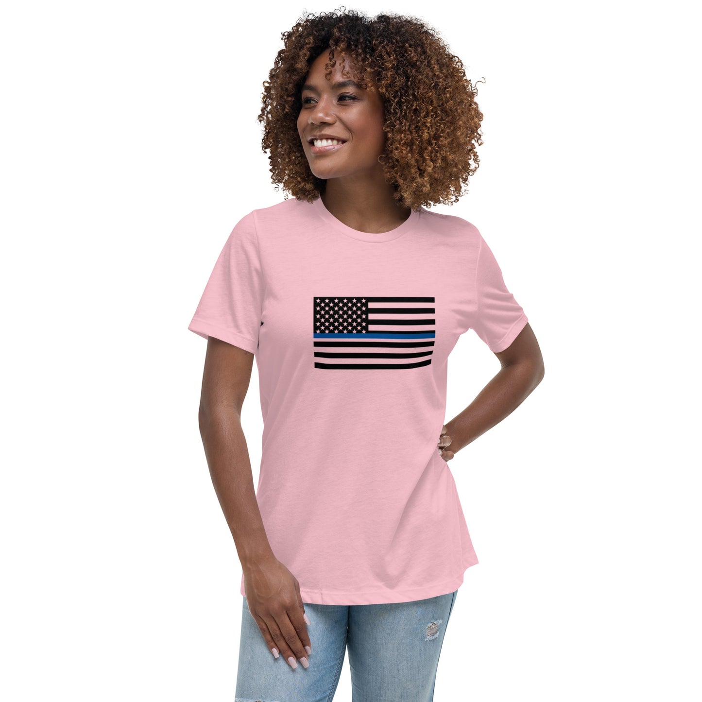 Police Flag Women's Relaxed T-Shirt fre