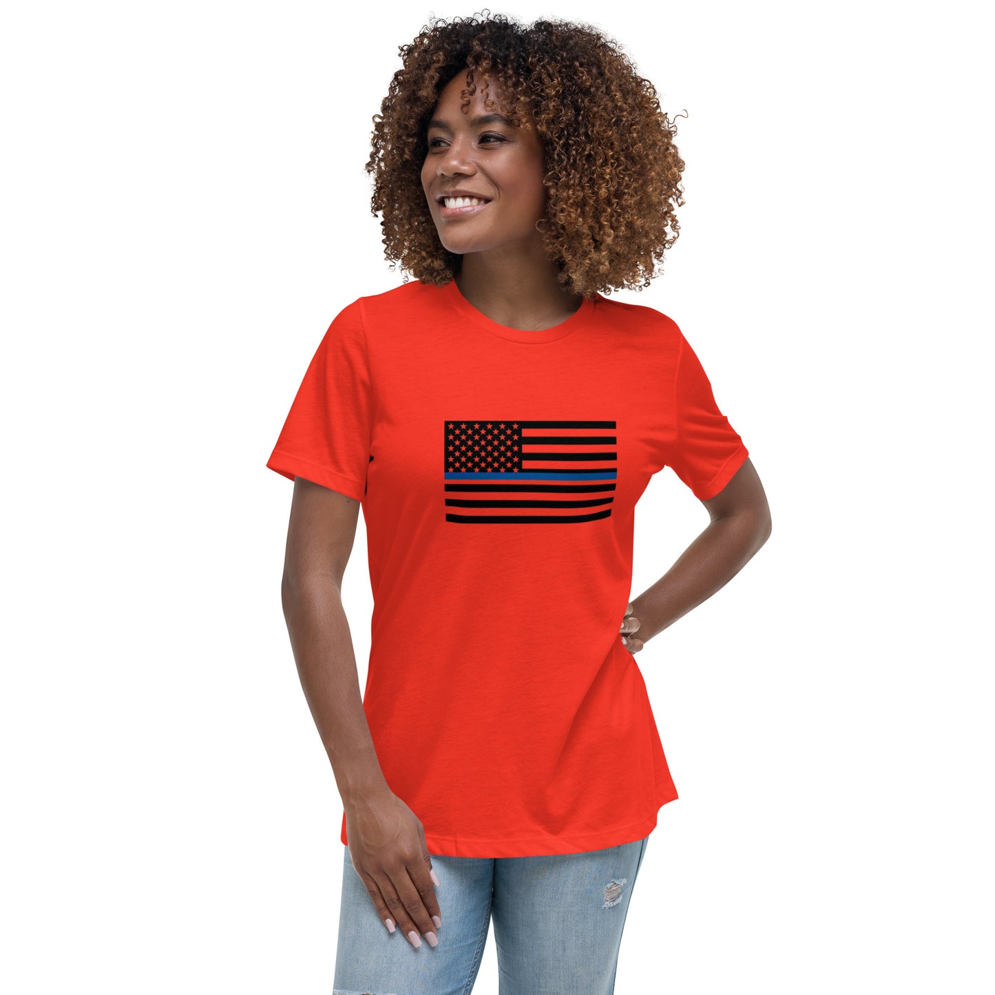 Police Flag Women's Relaxed T-Shirt fre