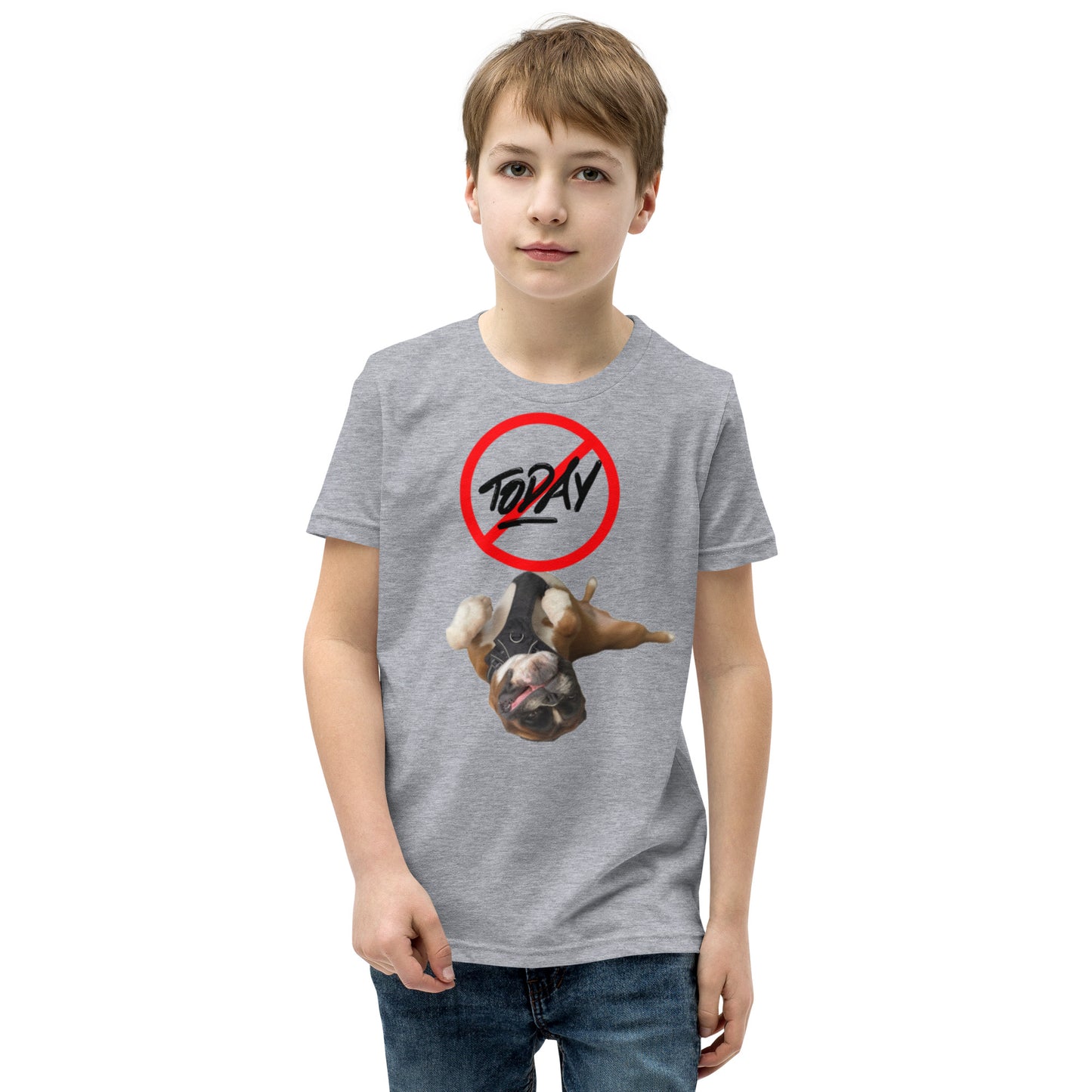 Knox Boxer Dog not today Youth Short Sleeve T-Shirt ILYF