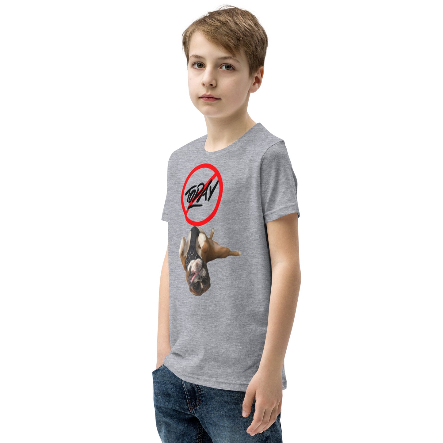 Knox Boxer Dog not today Youth Short Sleeve T-Shirt ILYF