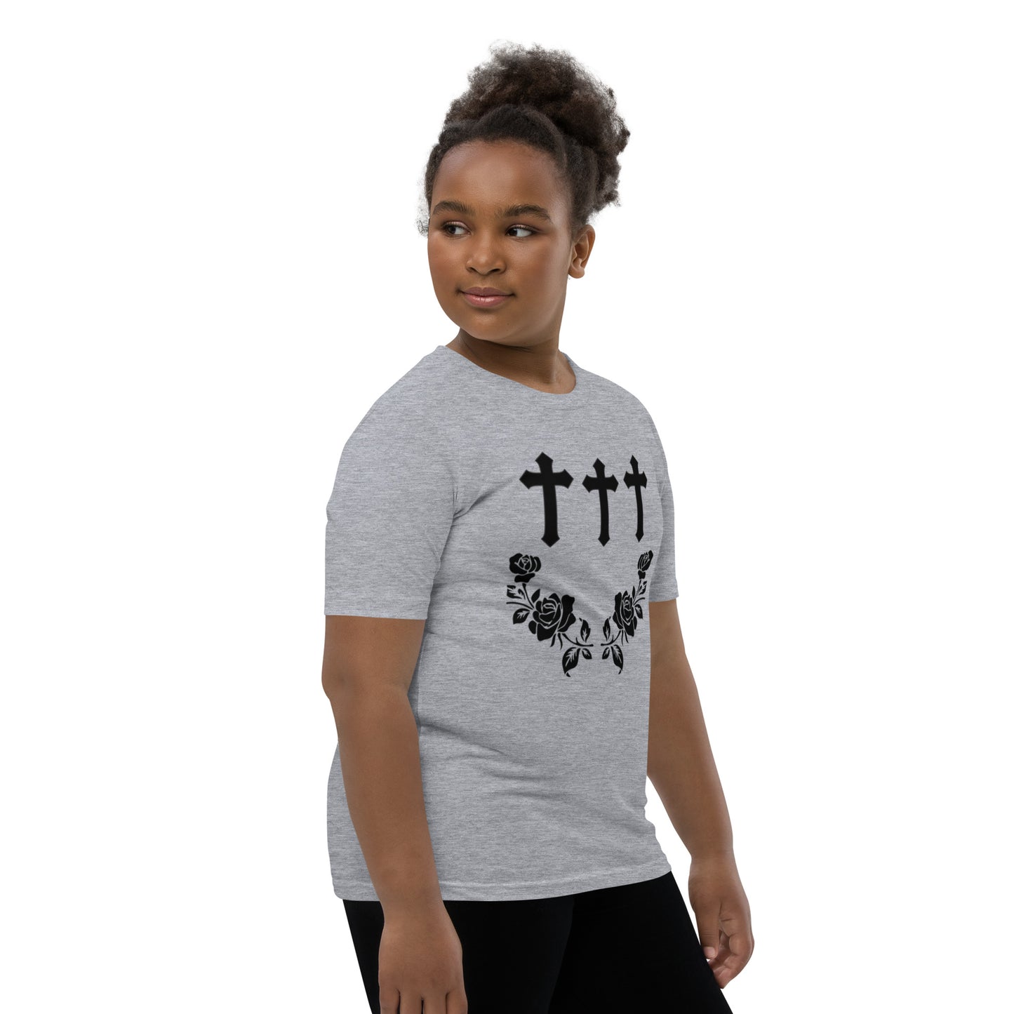 Cross and Rose Youth Short Sleeve T-Shirt Davis collection