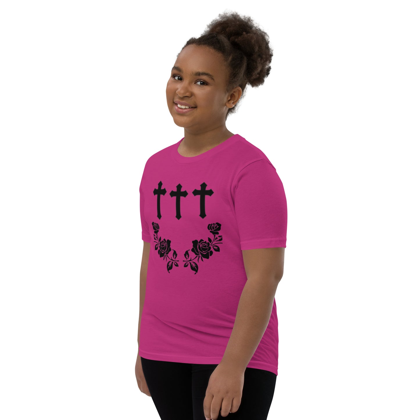 Cross and Rose Youth Short Sleeve T-Shirt Davis collection