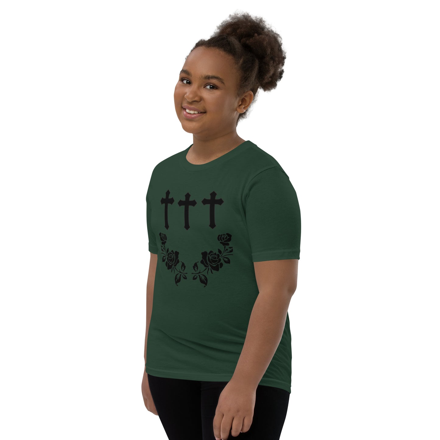 Cross and Rose Youth Short Sleeve T-Shirt Davis collection