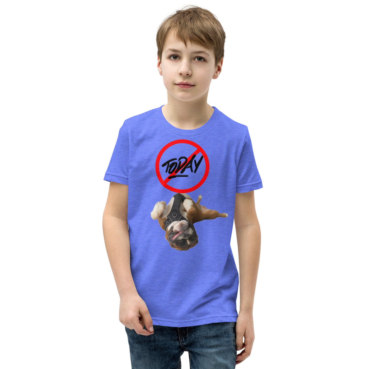 Knox Boxer Dog not today Youth Short Sleeve T-Shirt ILYF