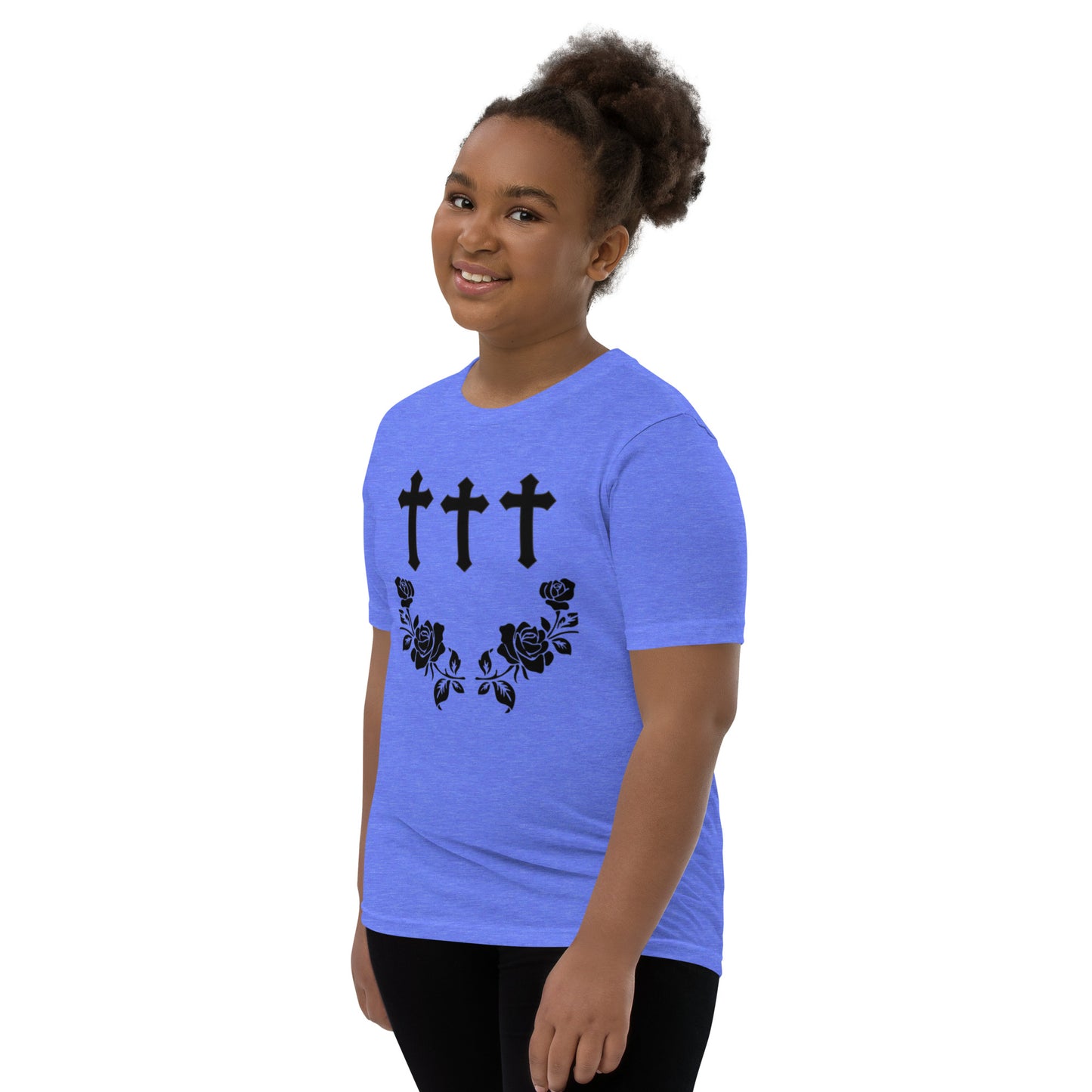 Cross and Rose Youth Short Sleeve T-Shirt Davis collection