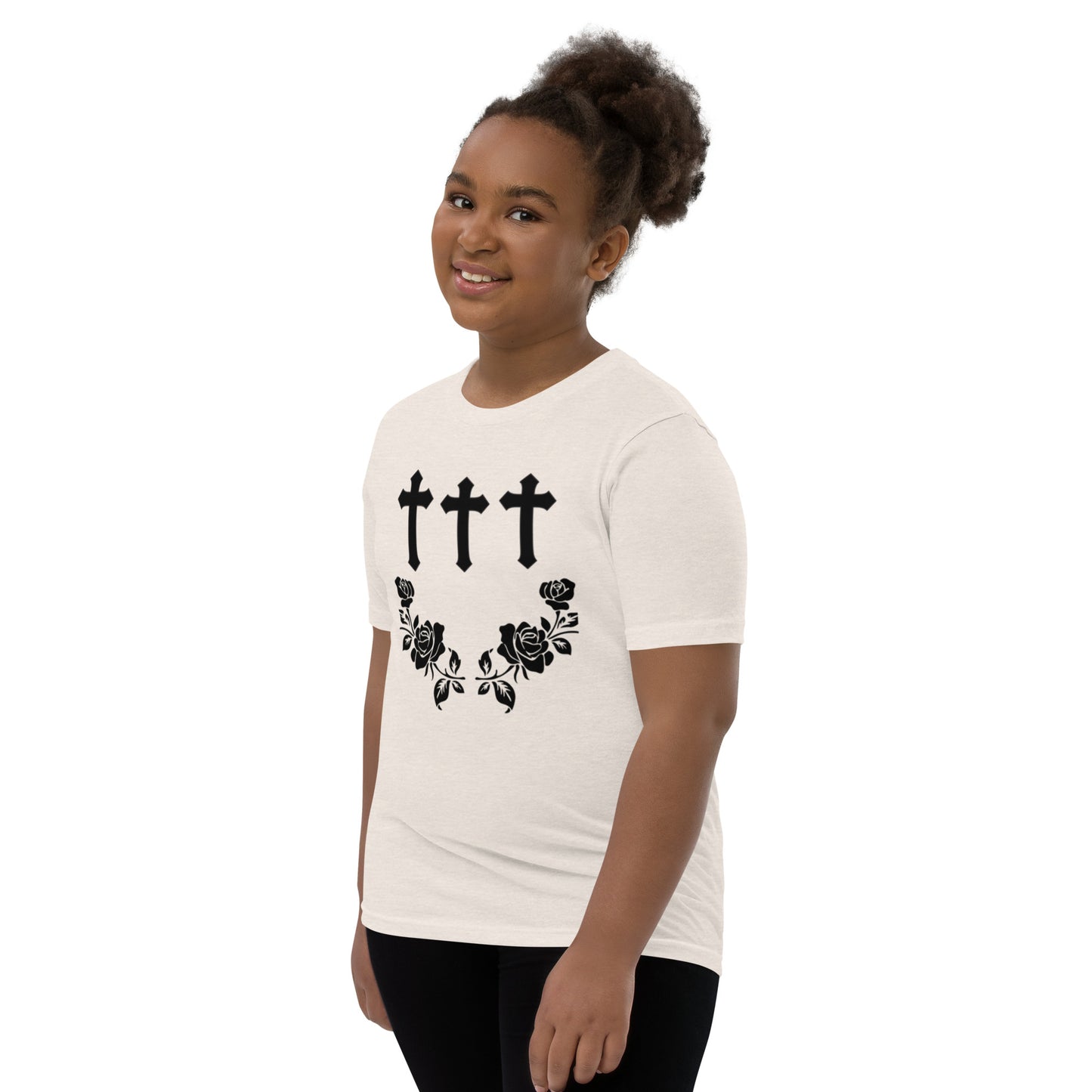 Cross and Rose Youth Short Sleeve T-Shirt Davis collection