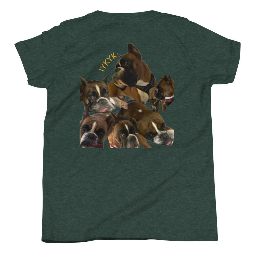 Boxer Dog Youth Short Sleeve T-Shirt ILYF