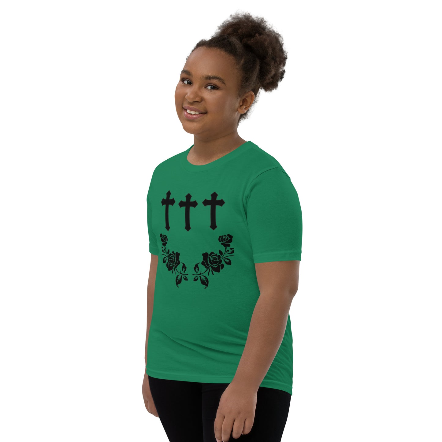 Cross and Rose Youth Short Sleeve T-Shirt Davis collection