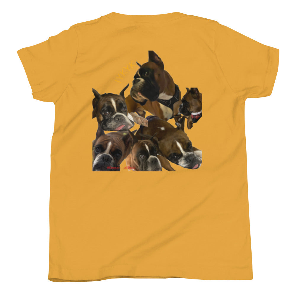 Boxer Dog Youth Short Sleeve T-Shirt ILYF