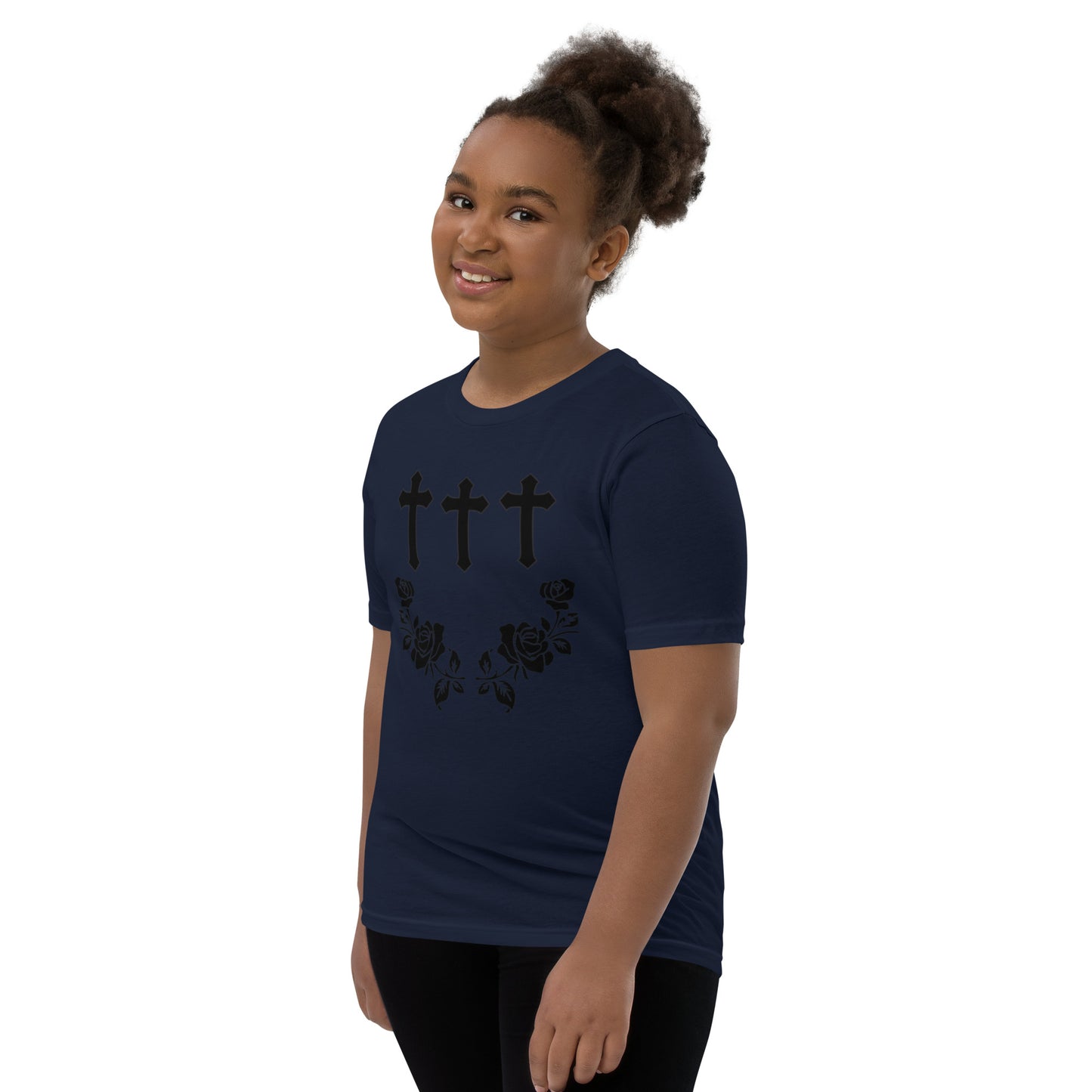 Cross and Rose Youth Short Sleeve T-Shirt Davis collection