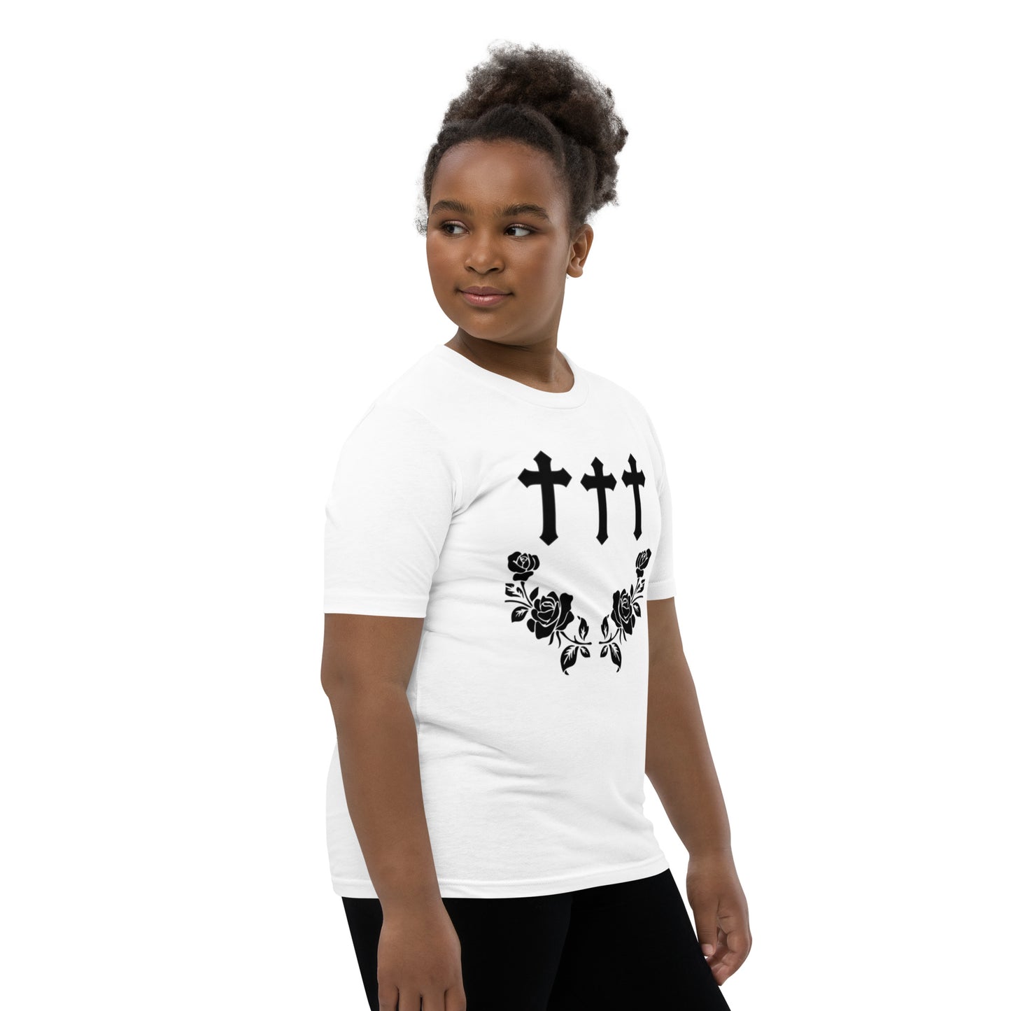 Cross and Rose Youth Short Sleeve T-Shirt Davis collection